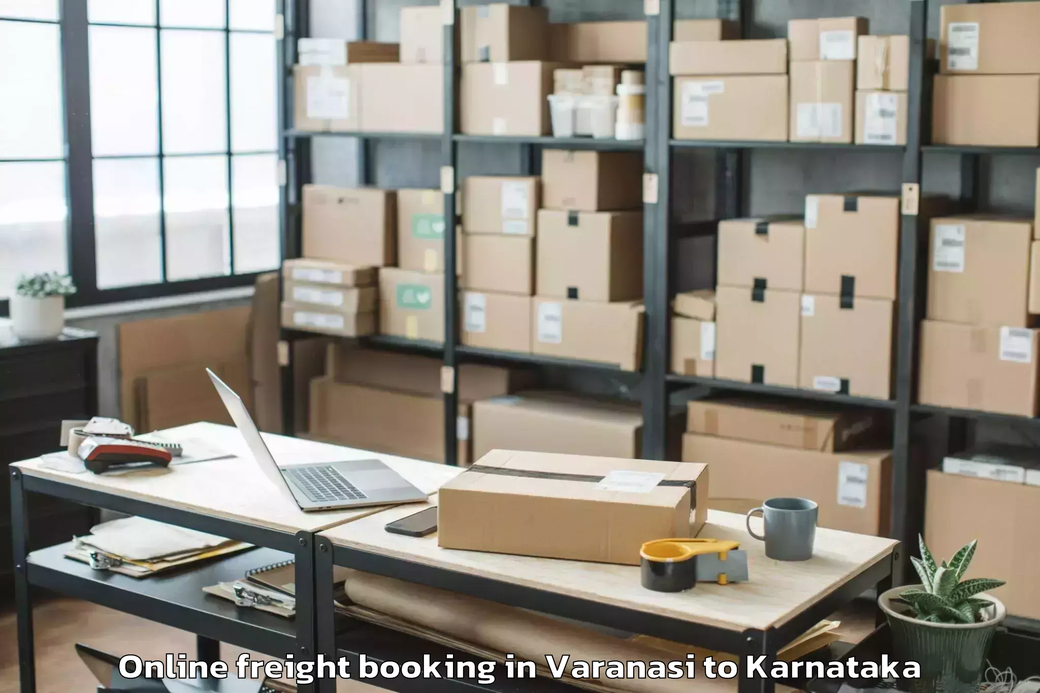 Trusted Varanasi to Honnali Online Freight Booking